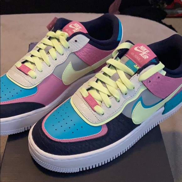 nike air force 1 shadow barely volt oracle aqua